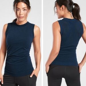 Athleta Foresthill Merino Wool Ascent Tank in Navy